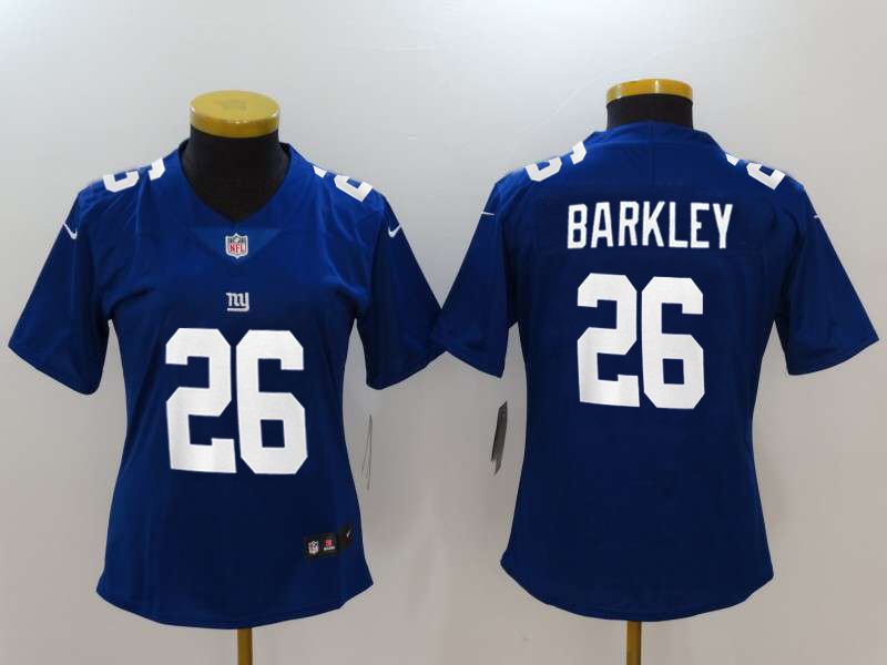 Women New York Giants #26 Barkley Blue Nike Vapor Untouchable Limited NFL Jerseys->youth nfl jersey->Youth Jersey